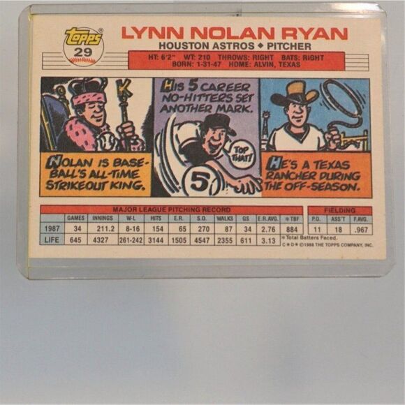 1988 Big Topps Baseball Cards Nolan Ryan And Cal Ripken - Picture 4 of 6